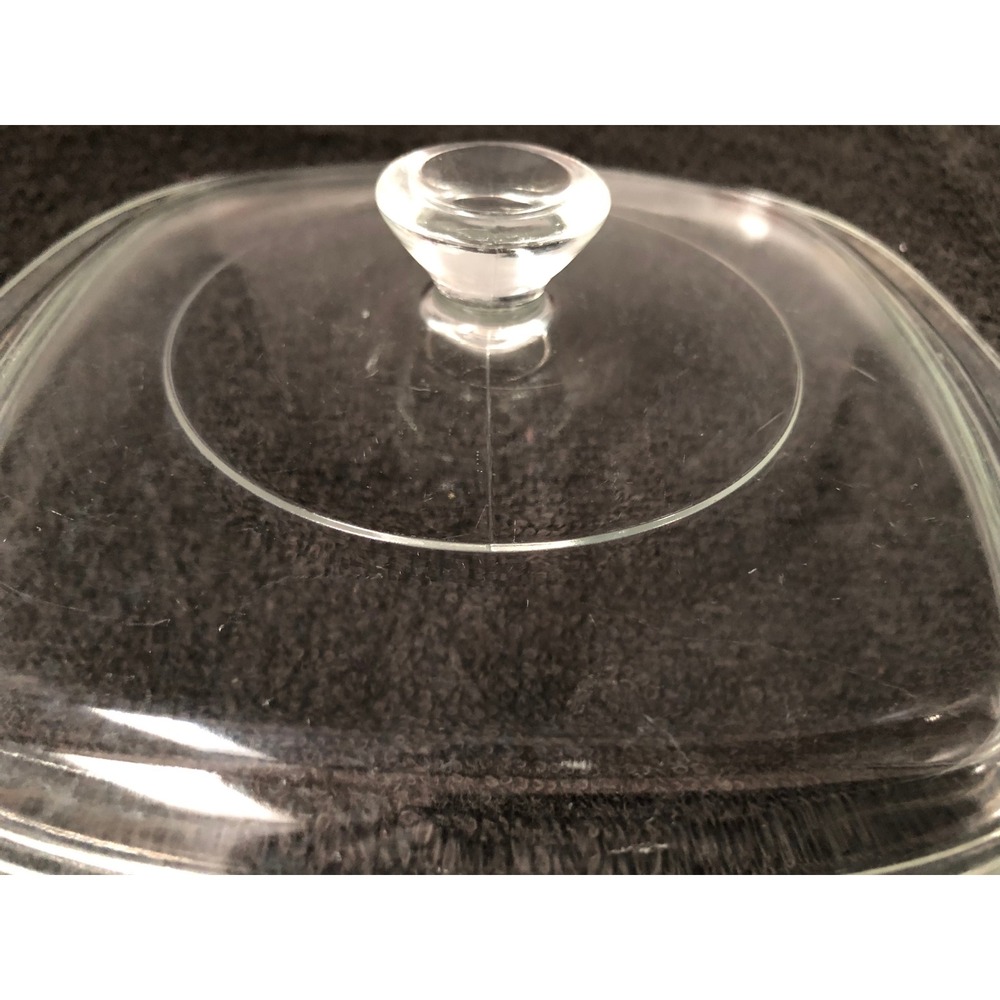 Vintage CorningWare P-7-C Clear Glass Lid Replacement 7" Square